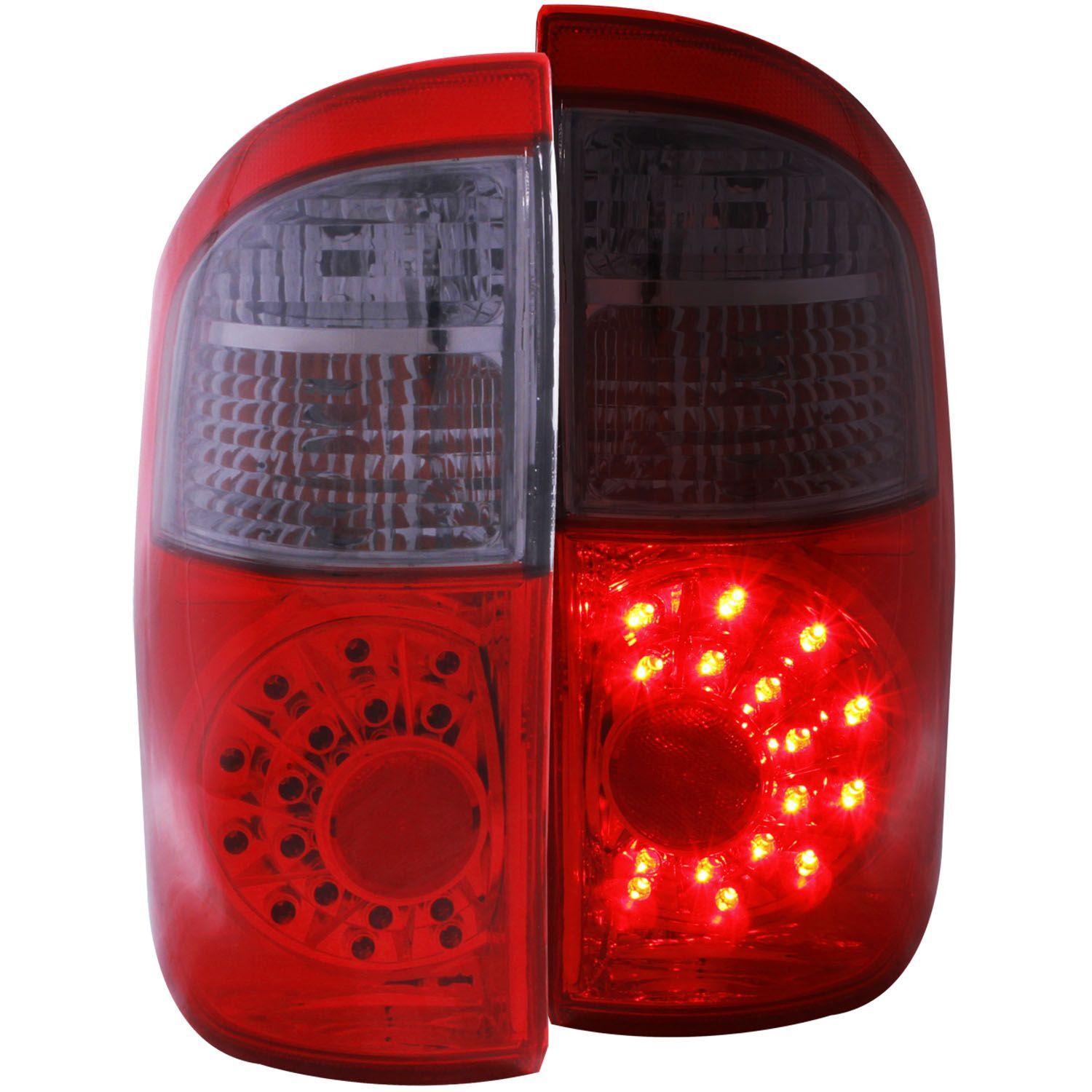 2004-2006 Toyota Tundra Double Cab-Non Step Side Anzo LED Tail Lights Red/Smoke - 311177