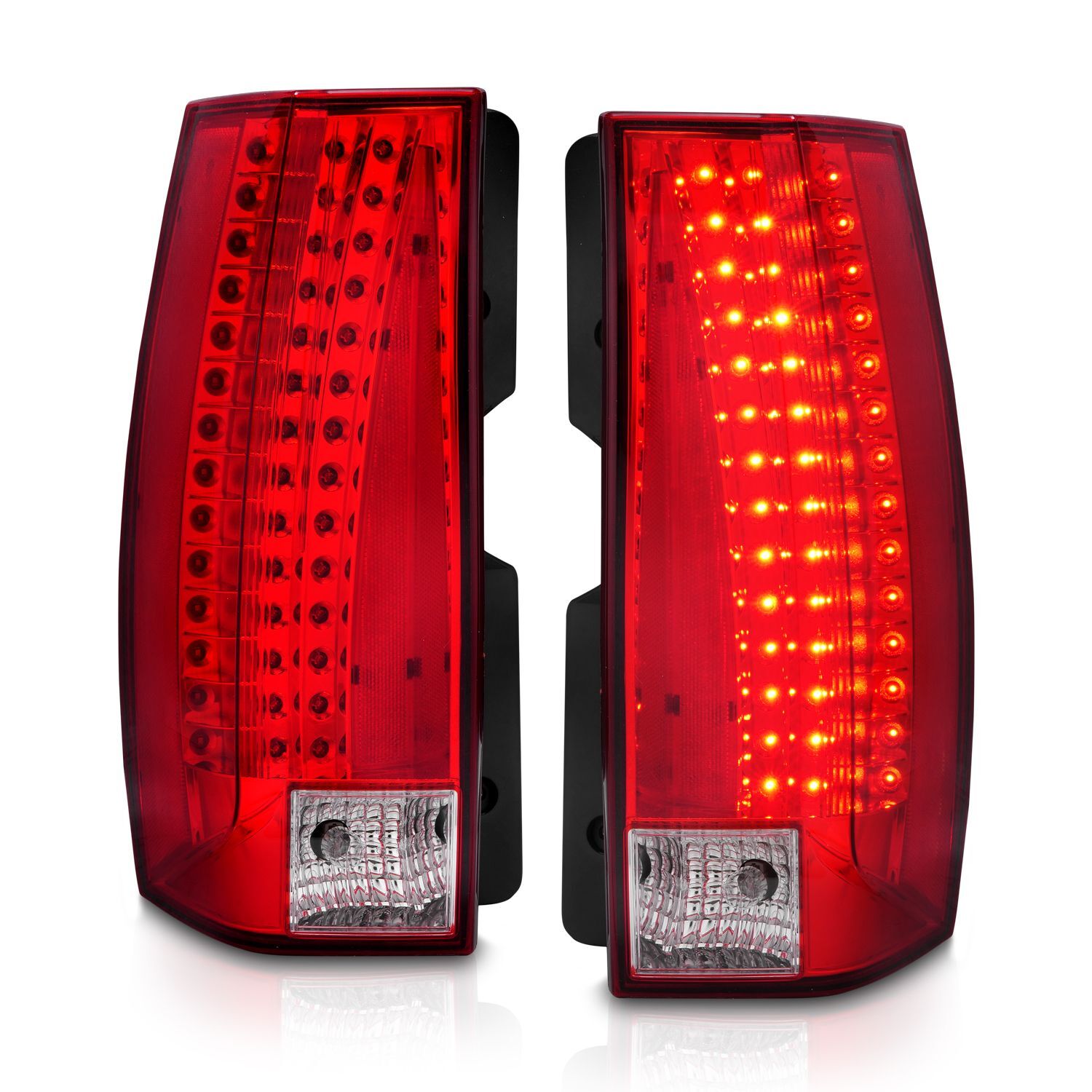 2007-2014 GMC Suburban/Tahoe Anzo LED Tail Lights Red/Clear - Escalade Look - 311190