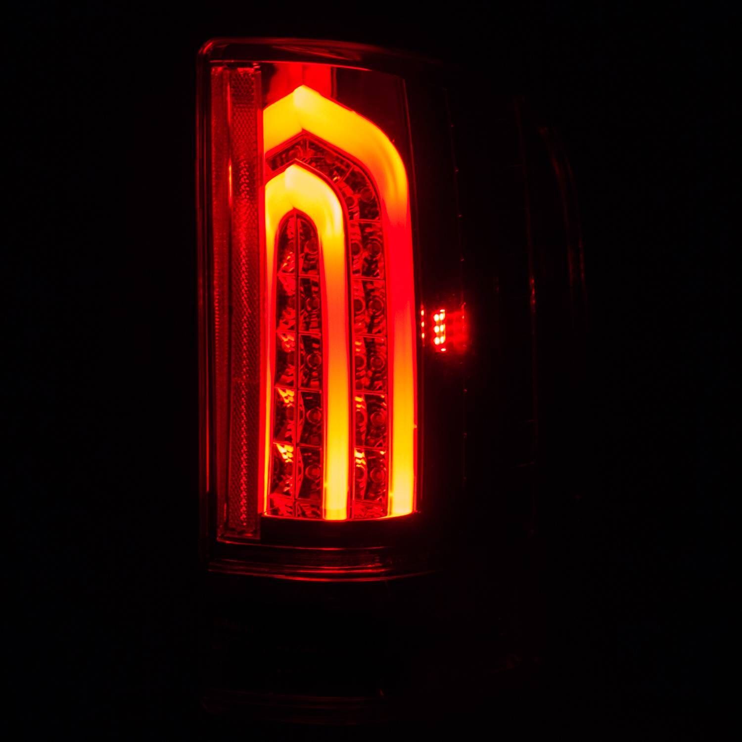 2007-2014 Chevrolet Silverado 1500/2500 HD/3500 HD Anzo LED Tail Lights Red/Clear G2