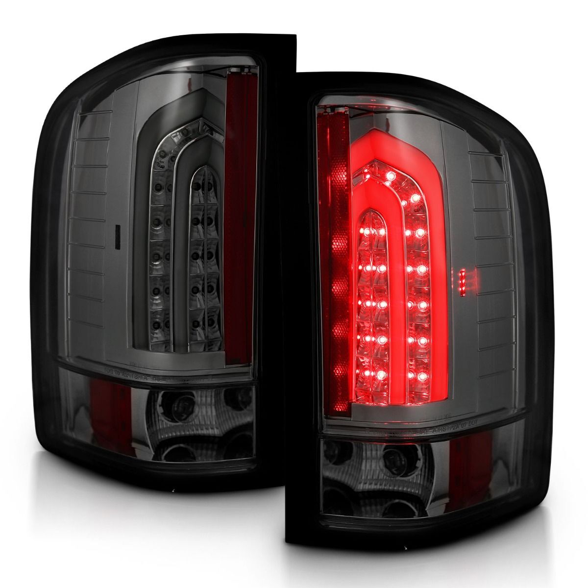2007-2014 Chevrolet Silverado 1500/2500 HD/3500 HD Anzo LED Tail Lights Smoke G2