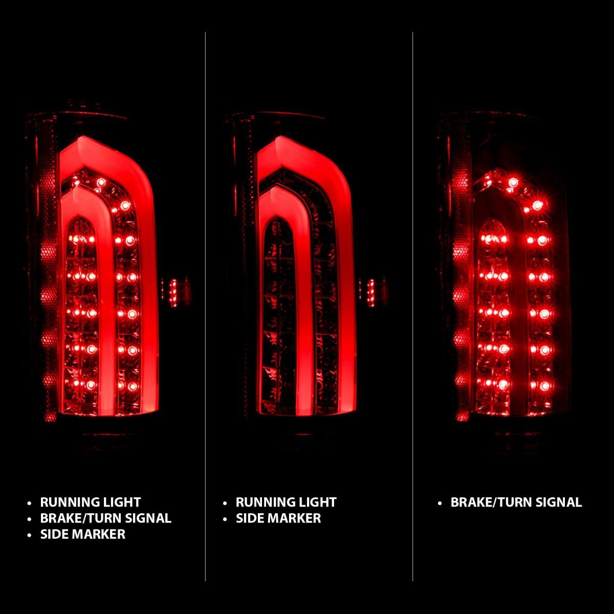 2007-2014 Chevrolet Silverado 1500/2500 HD/3500 HD Anzo LED Tail Lights Smoke G2