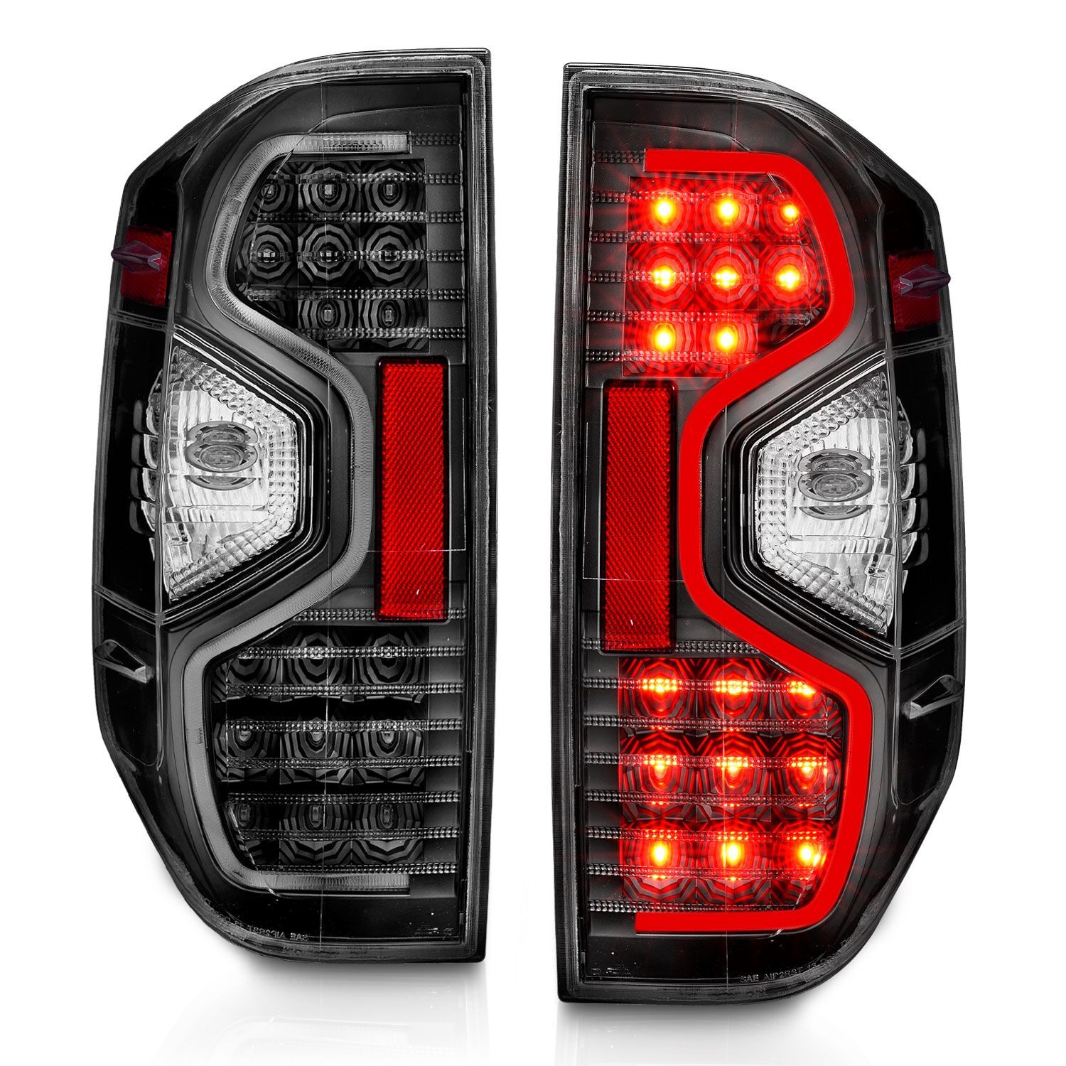 2014-2021 Toyota Tundra Anzo LED Tail Lights Black - 311233
