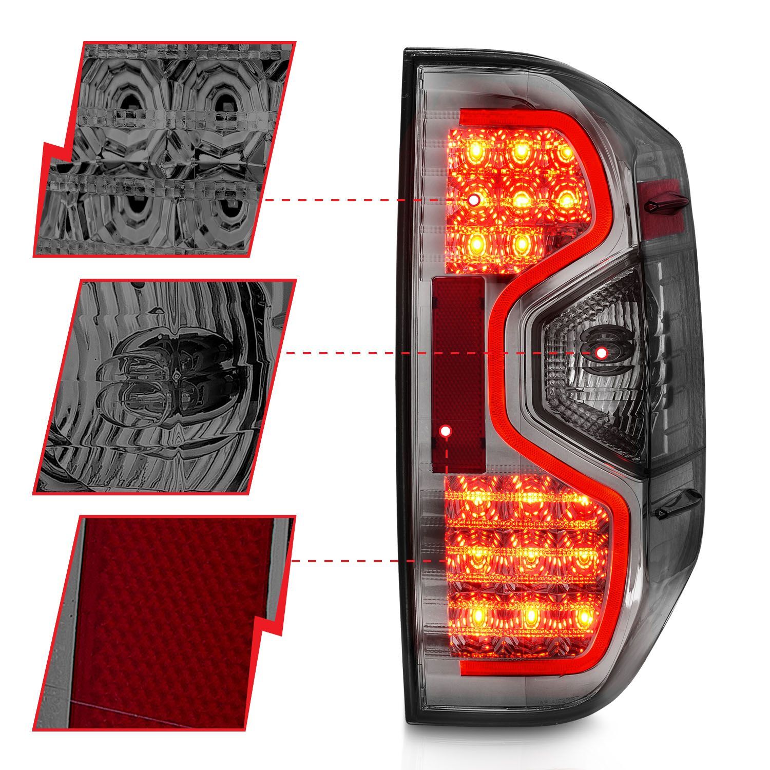 2014-2021 Toyota Tundra Anzo LED Tail Lights Smoke