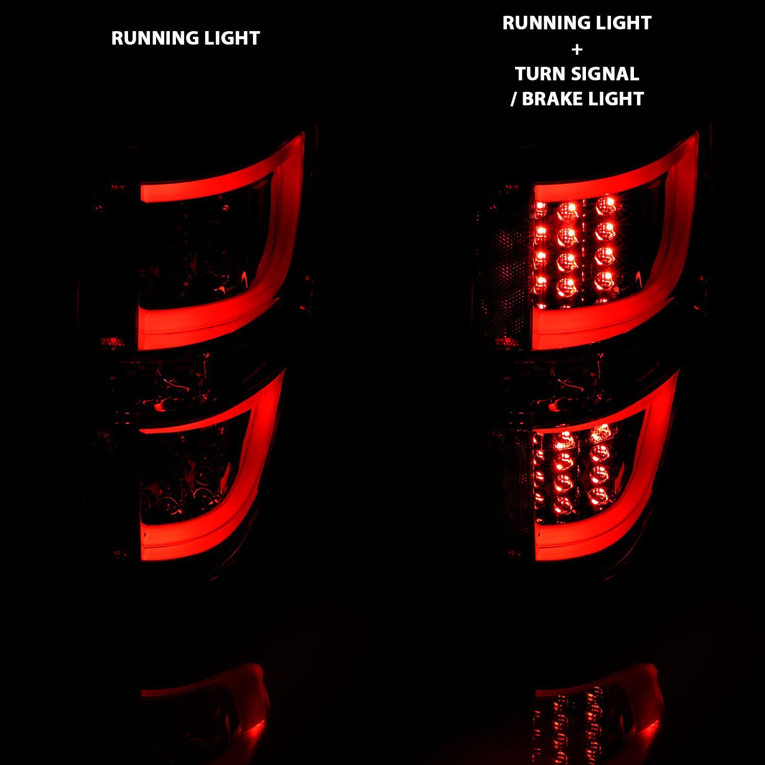 2009-2014 Ford F-150 Anzo LED Tail Lights Smoke
