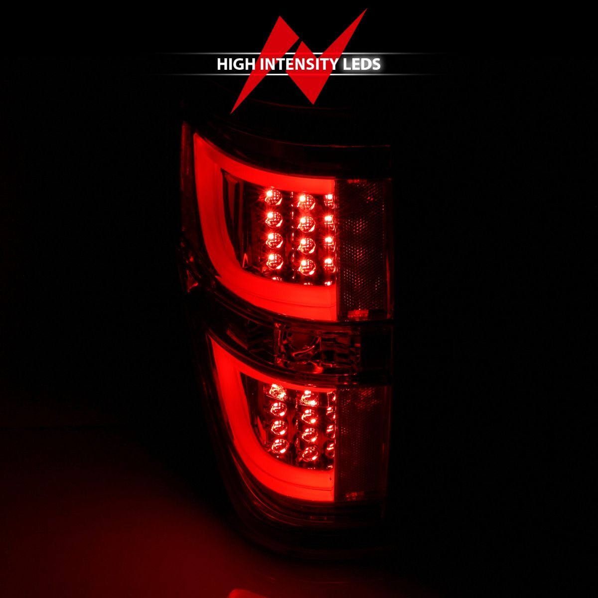 2009-2014 Ford F-150 Anzo LED Tail Lights Chrome
