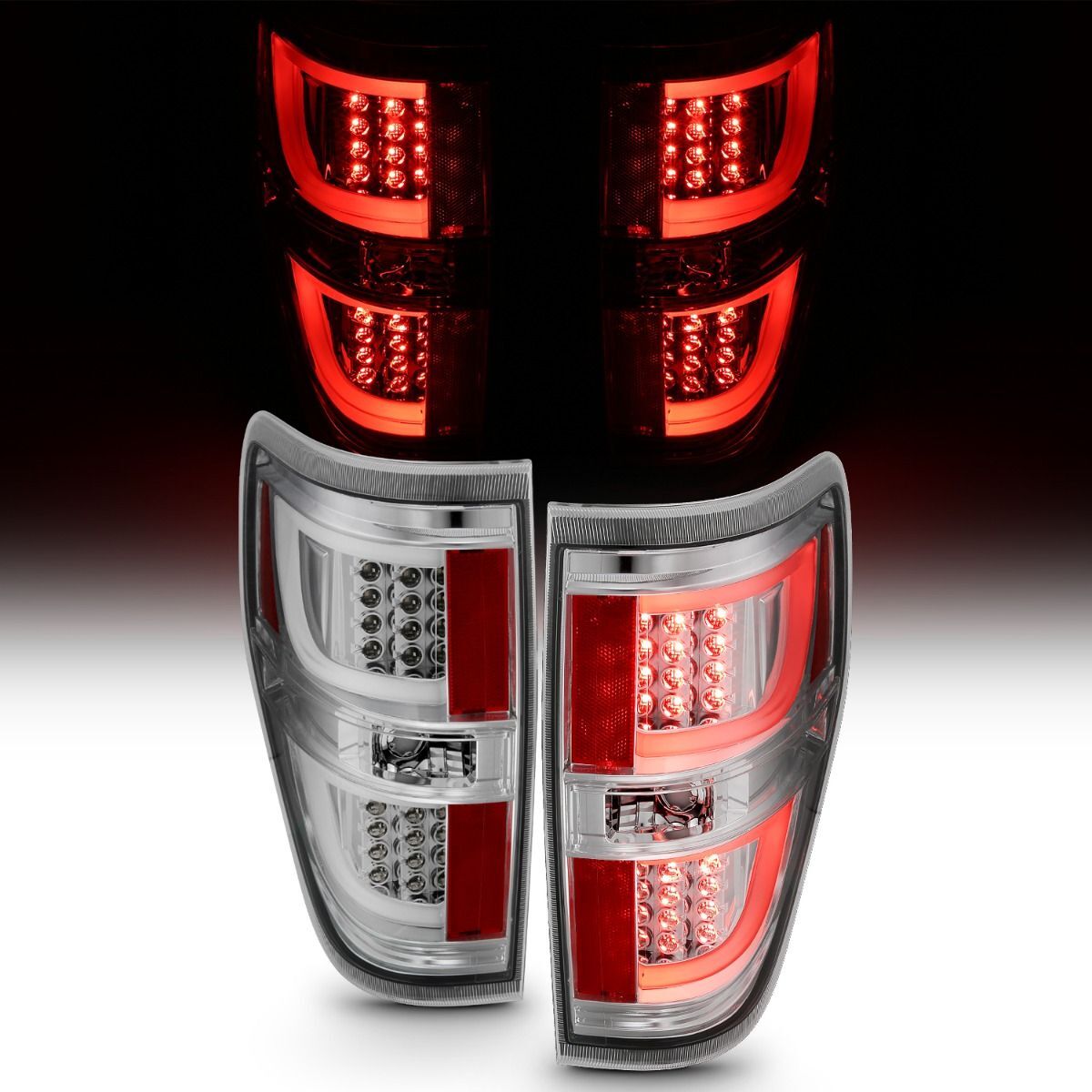 2009-2014 Ford F-150 Anzo LED Tail Lights Chrome
