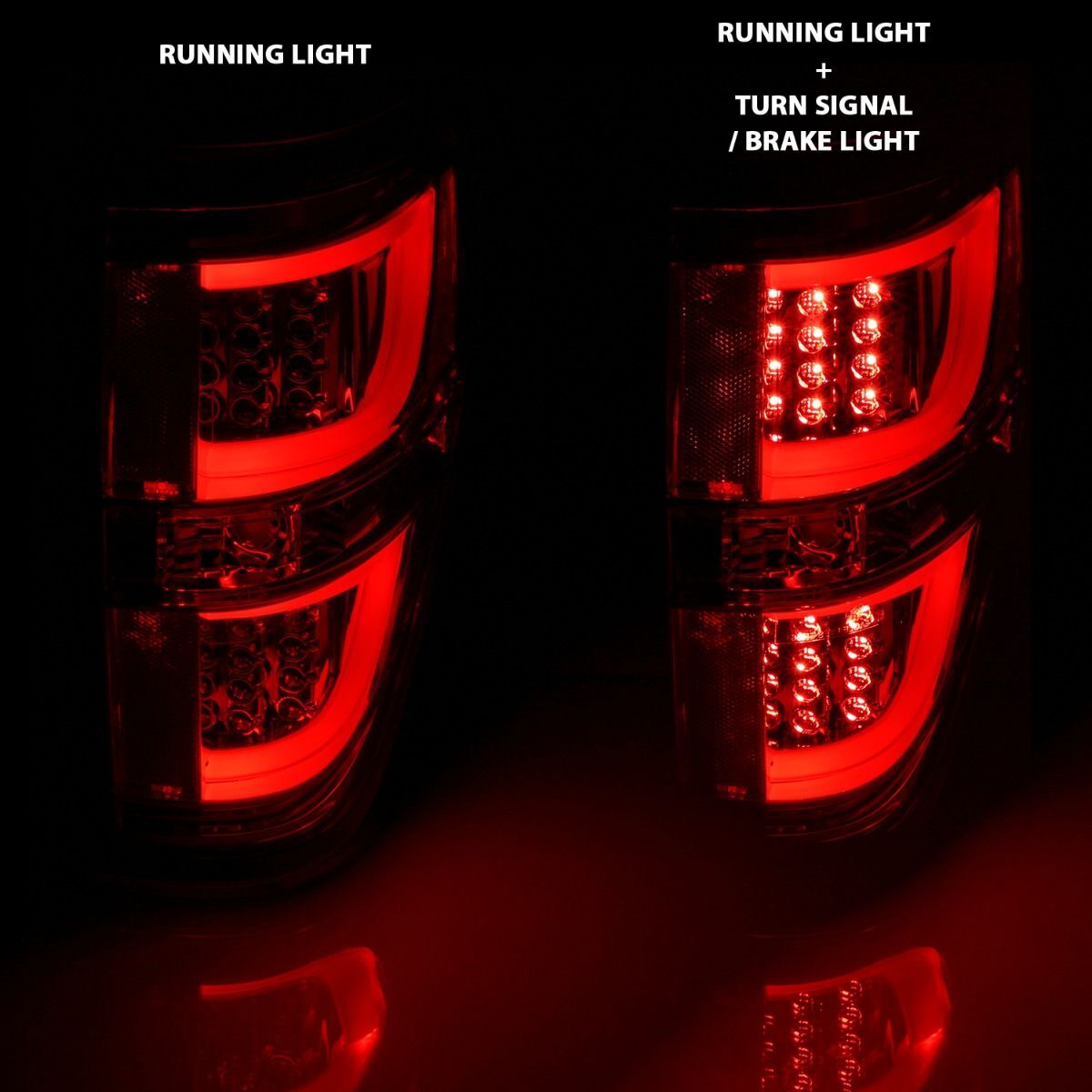 2009-2014 Ford F-150 Anzo LED Tail Lights Chrome