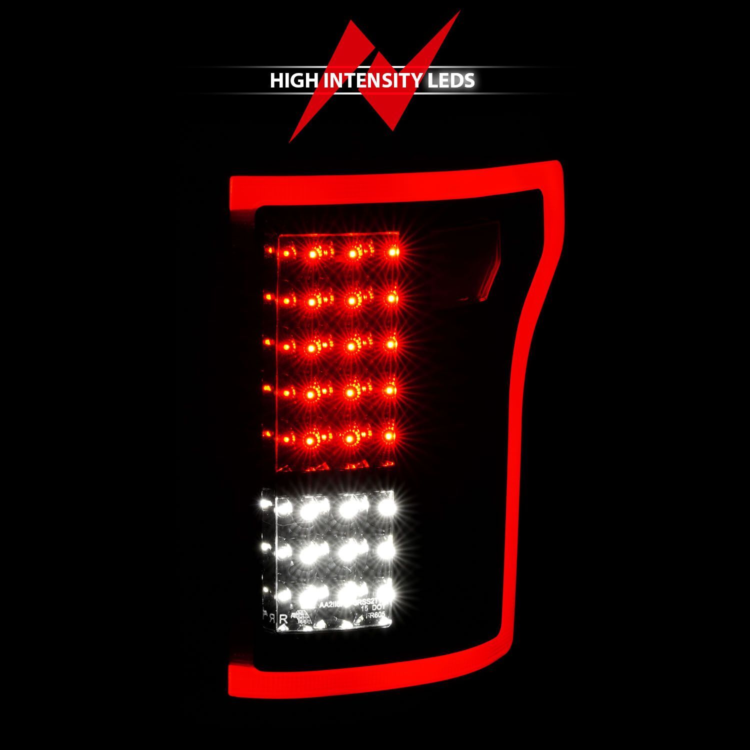 2015-2017 Ford F-150 Anzo LED Tail Lights Black