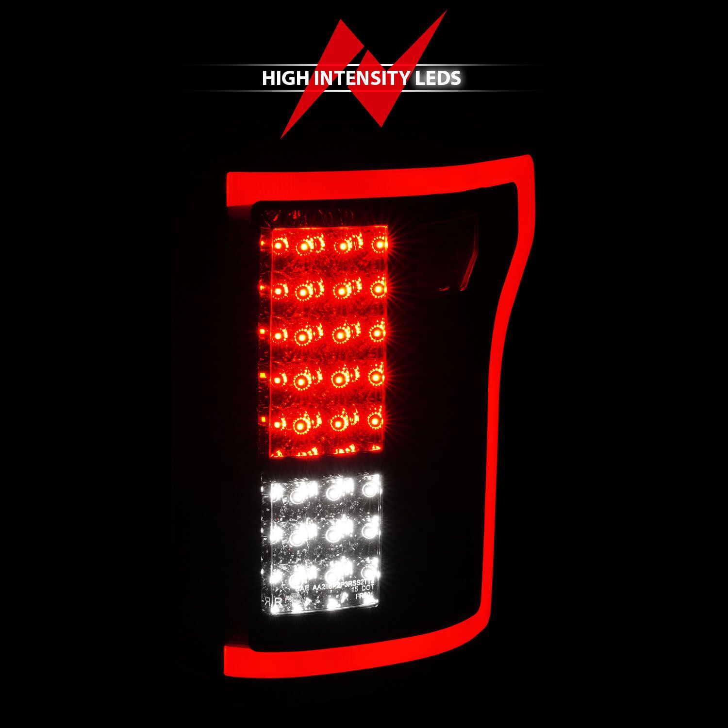 2015-2017 Ford F-150 Anzo LED Tail Lights Red/Clear