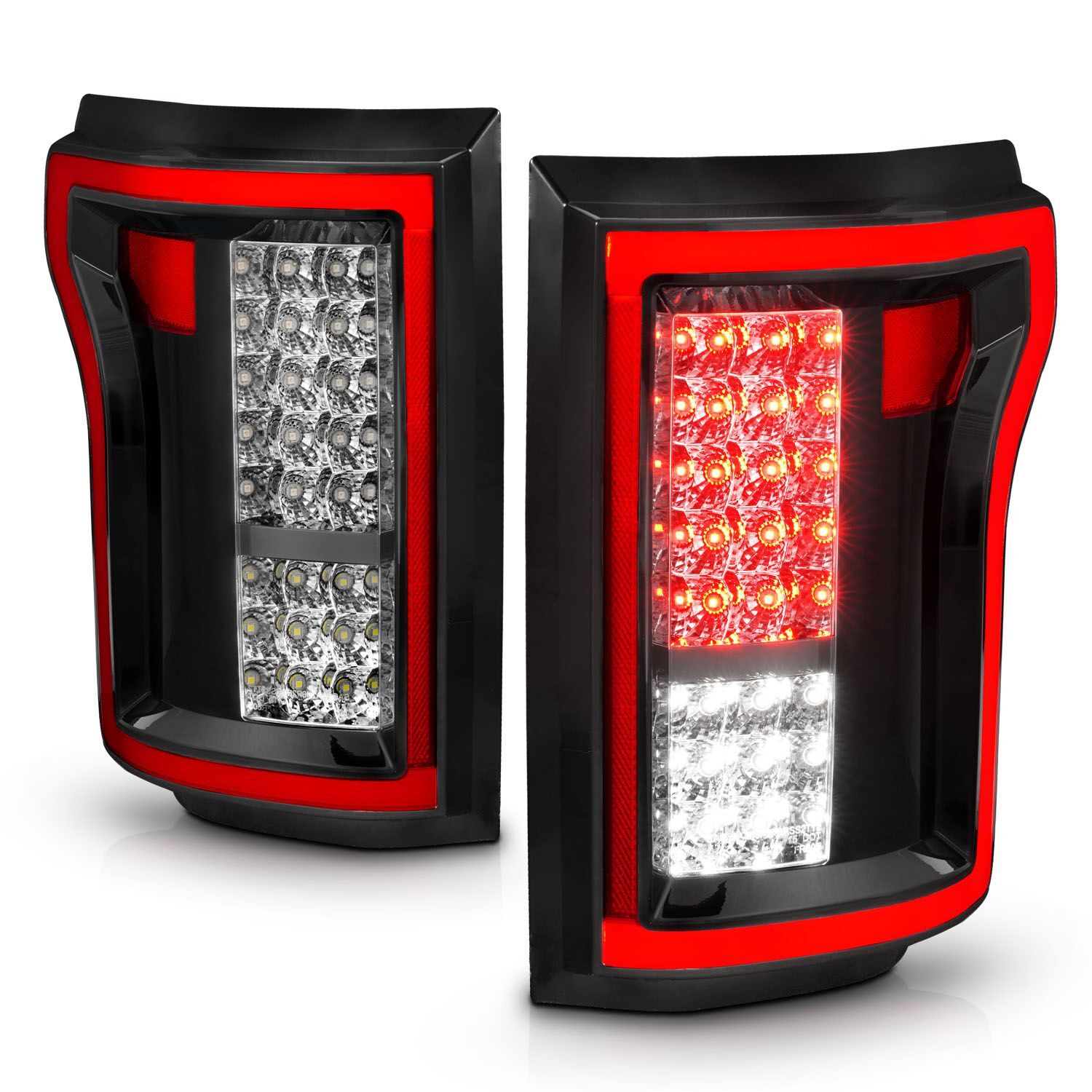 2015-2017 Ford F-150 Anzo LED Tail Lights Red/Clear - 311262
