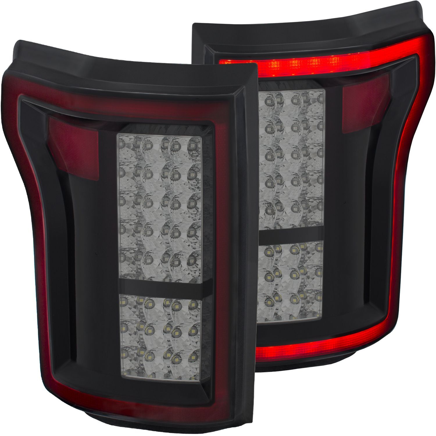 2015-2017 Ford F-150 Anzo LED Tail Lights Red/Smoke