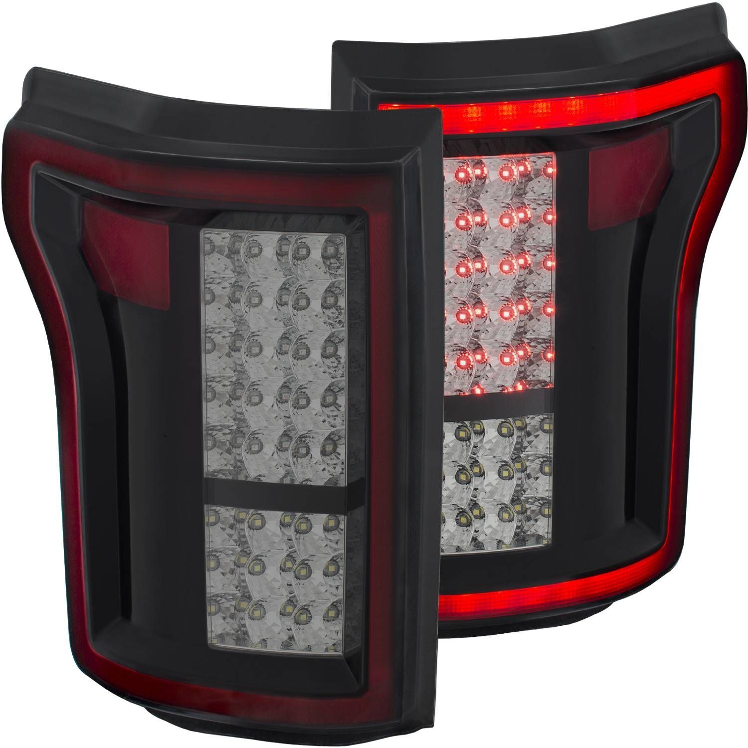2015-2017 Ford F-150 Anzo LED Tail Lights Red/Smoke