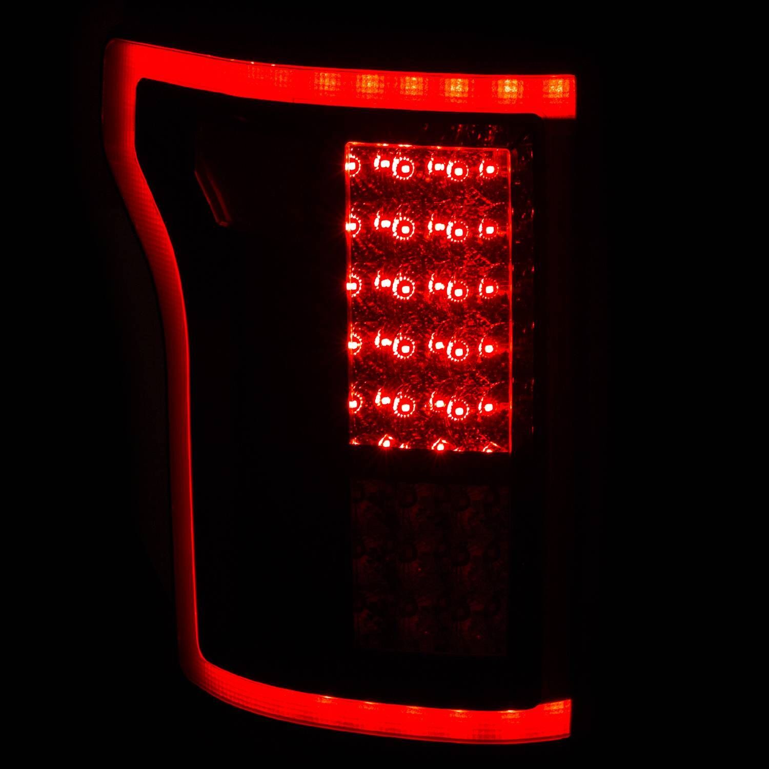 2015-2017 Ford F-150 Anzo LED Tail Lights Red/Smoke
