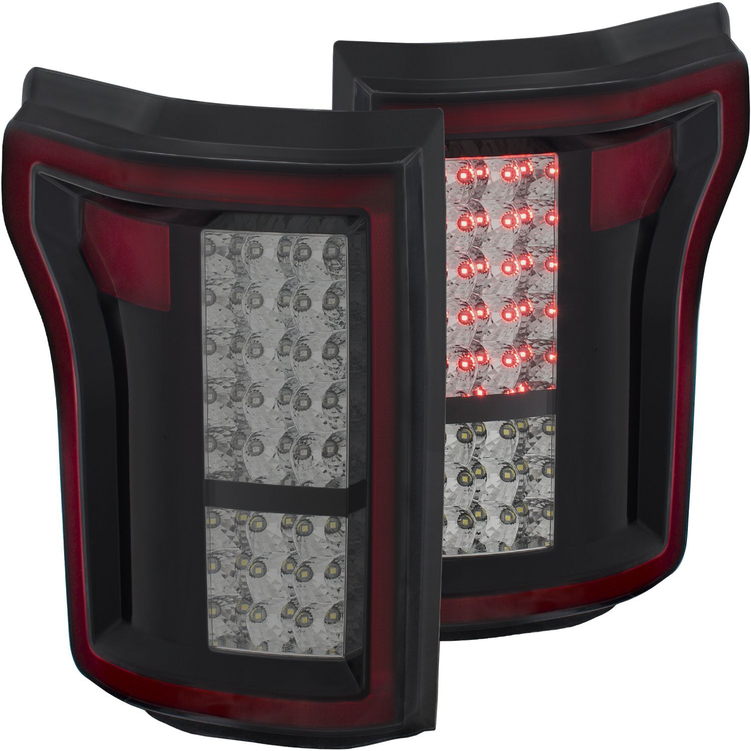 2015-2017 Ford F-150 Anzo LED Tail Lights Red/Smoke - 311263