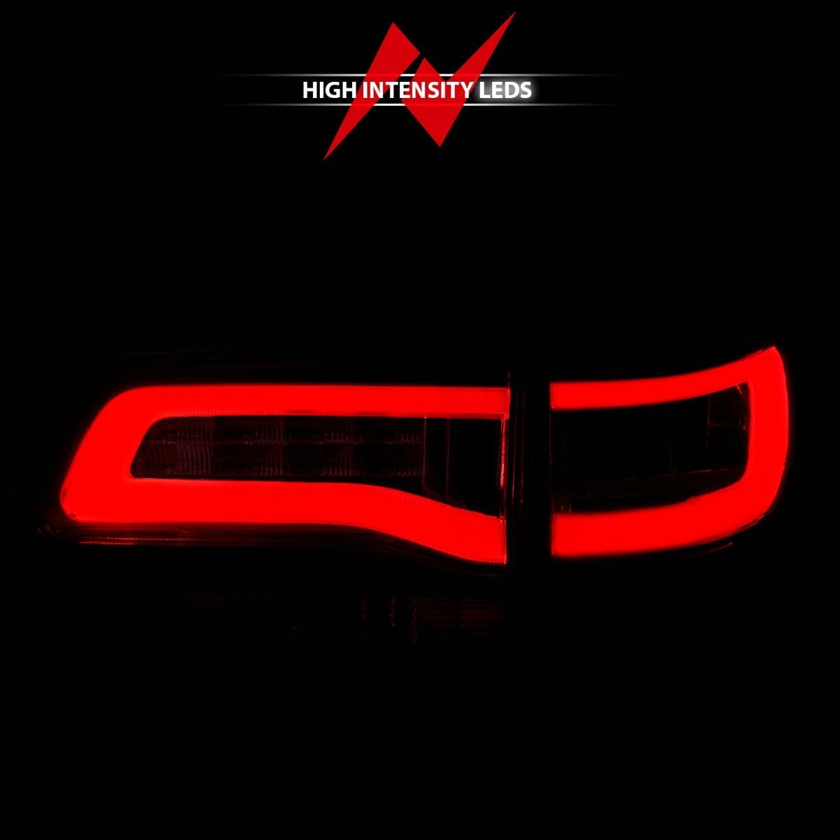2014-2021 Jeep Grand Cherokee Anzo LED Tail Lights Red/Clear