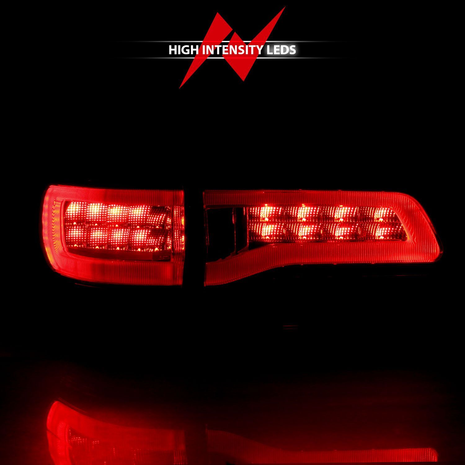 2014-2021 Jeep Grand Cherokee Anzo LED Tail Lights Red/Clear