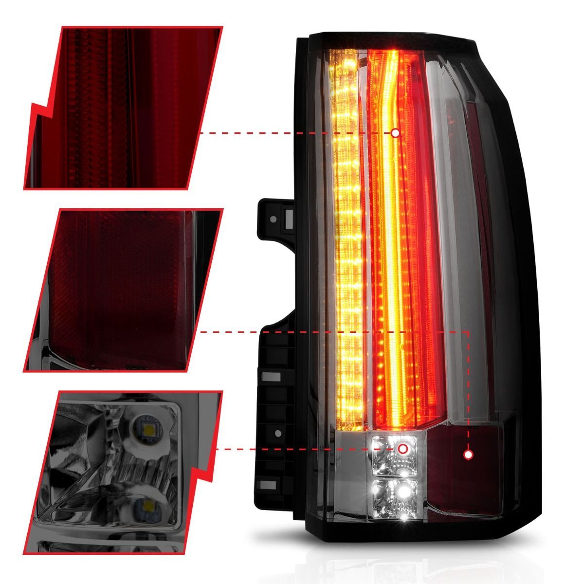 2015-2019 GMC Yukon/Yukon Denali/Yukon XL Anzo LED Tail Lights Smoke