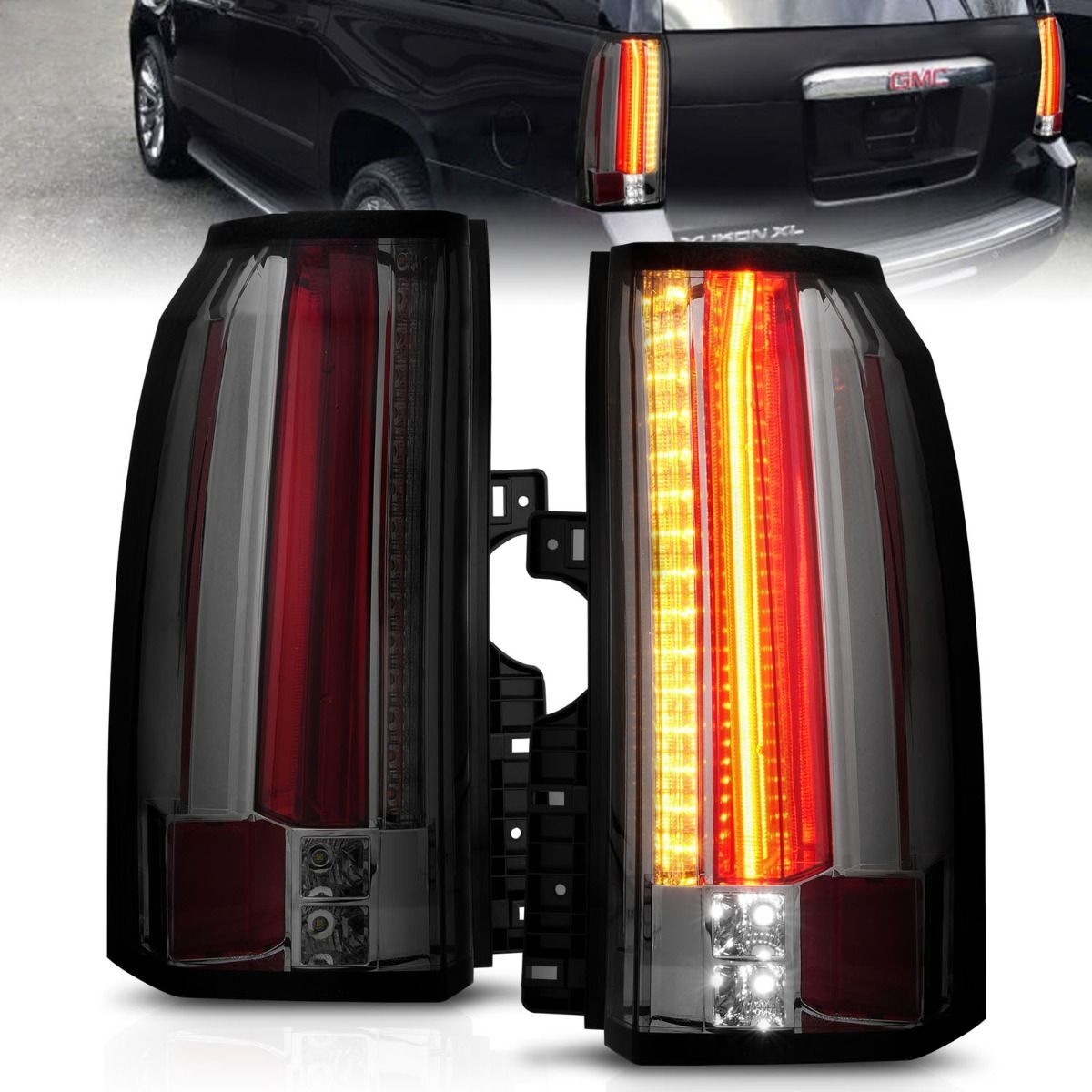 2015-2019 GMC Yukon/Yukon Denali/Yukon XL Anzo LED Tail Lights Smoke - 311276