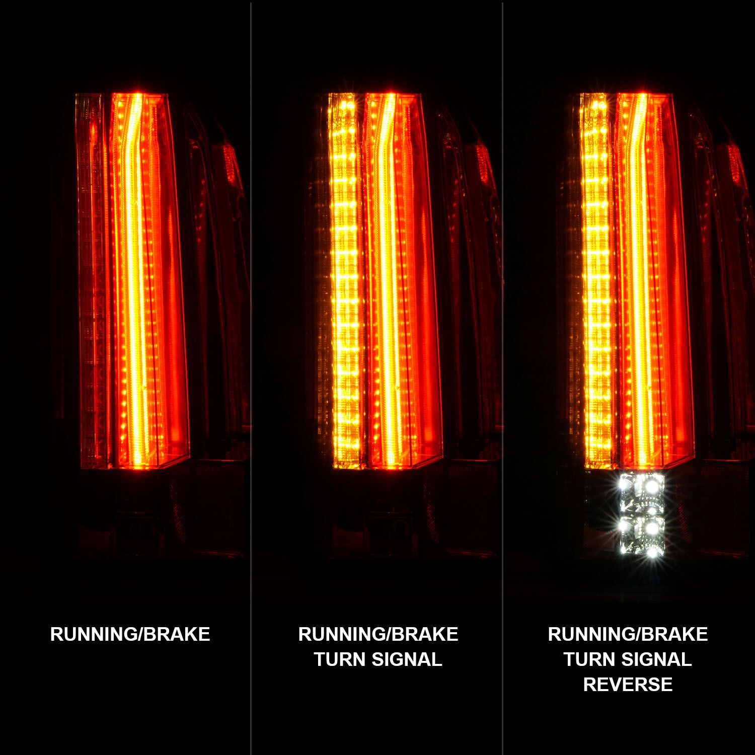 2015-2019 GMC Yukon/Yukon Denali/Yukon XL Anzo LED Tail Lights Chrome
