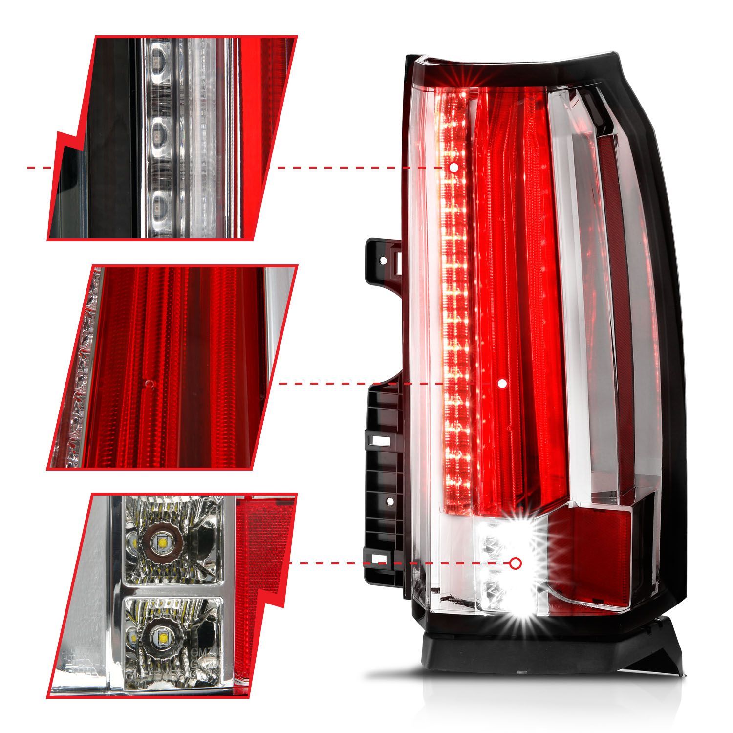 2015-2020 Chevrolet Suburban/Tahoe Anzo LED Tail Lights Chrome
