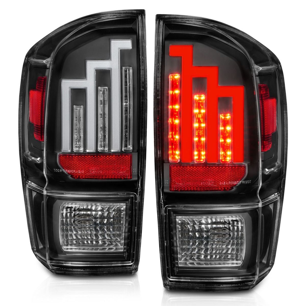 2016-2023 Toyota Tacoma Anzo LED Tail Lights Black