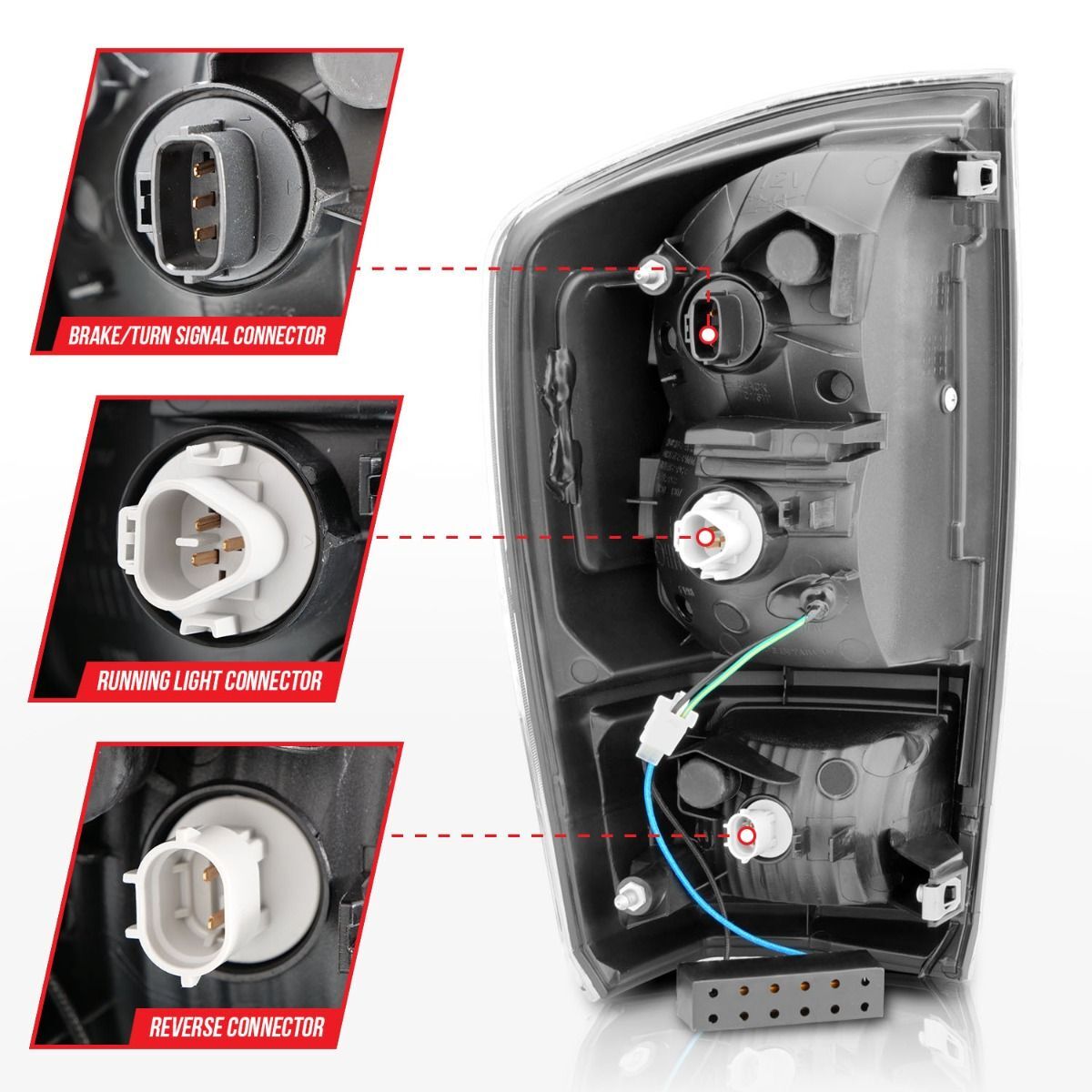 2016-2023 Toyota Tacoma Anzo LED Tail Lights Black
