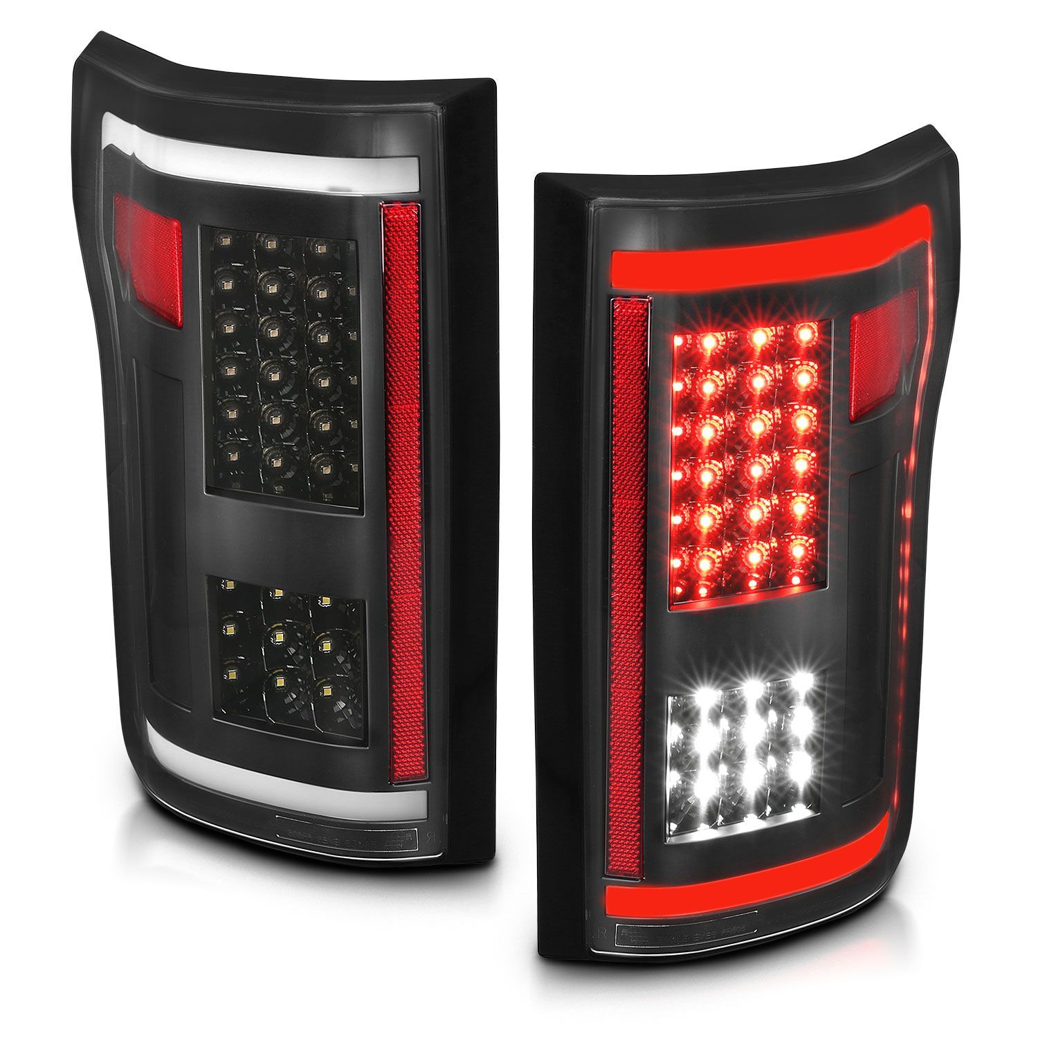 2015-2017 Ford F-150 Anzo LED Tail Lights Black - 311285