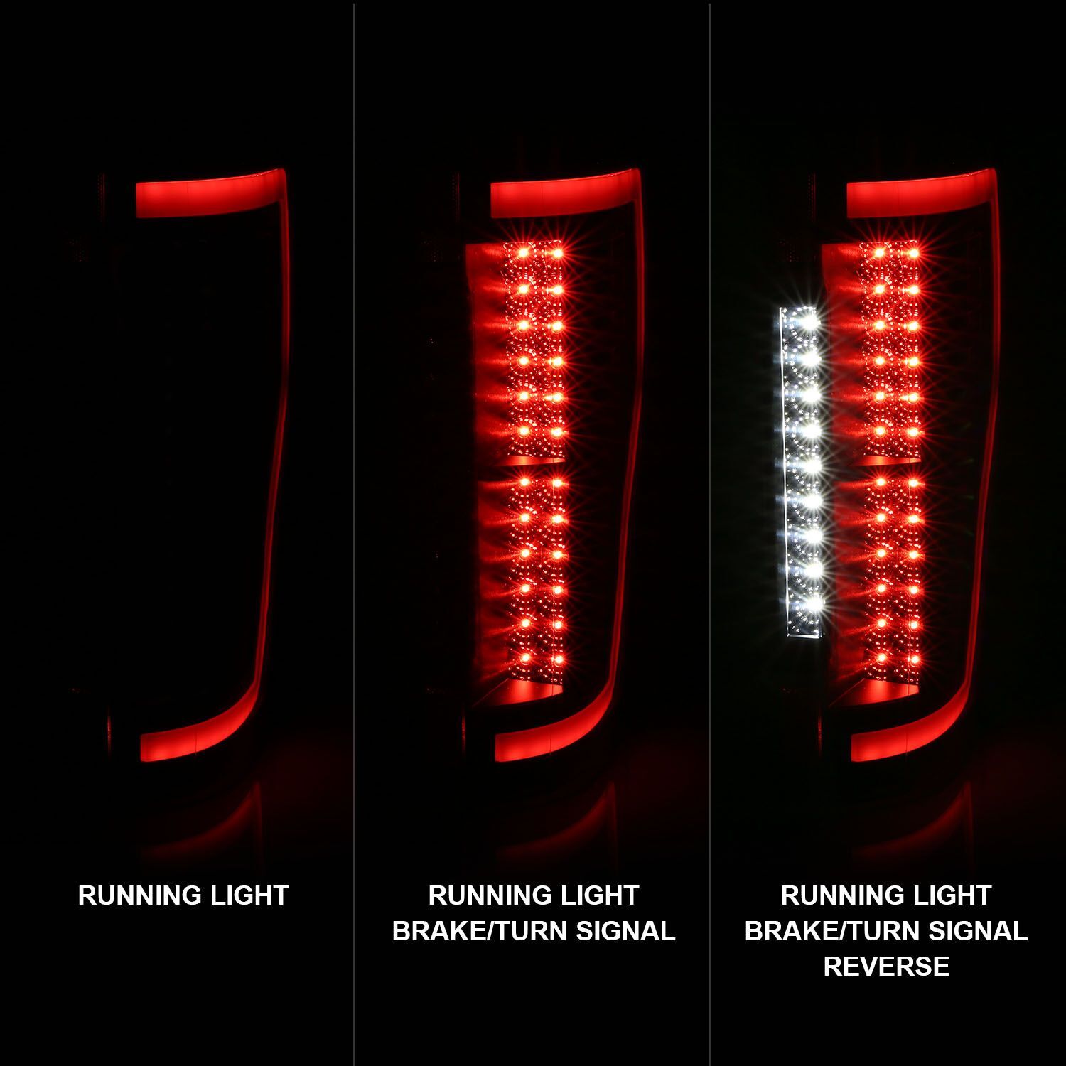 2017-2019 Ford F-250/F-350/F-450 Super Duty Anzo LED Tail Lights Smoke