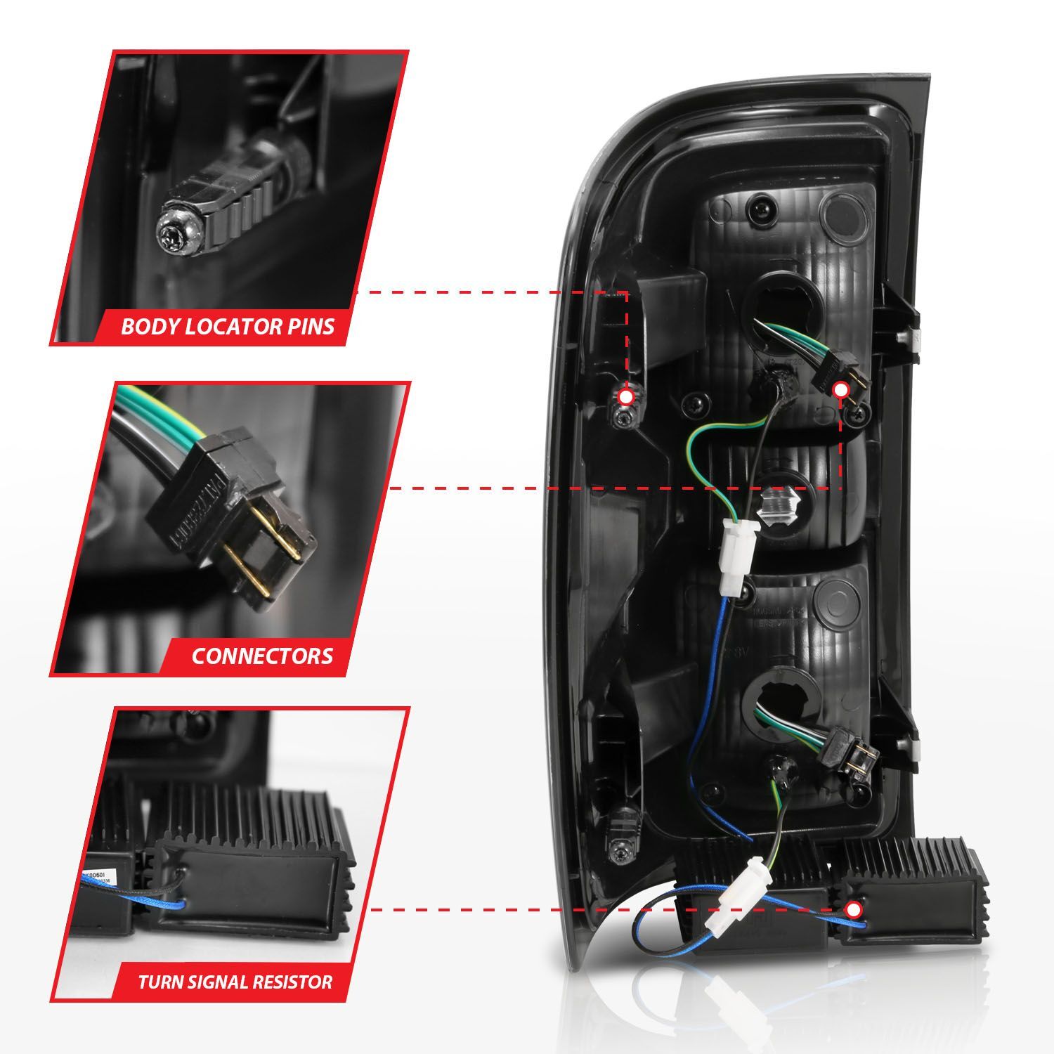 2015-2019 Chevrolet Silverado 1500/2500 HD/3500 HD Anzo LED Tail Lights Smoke W/ Sequential