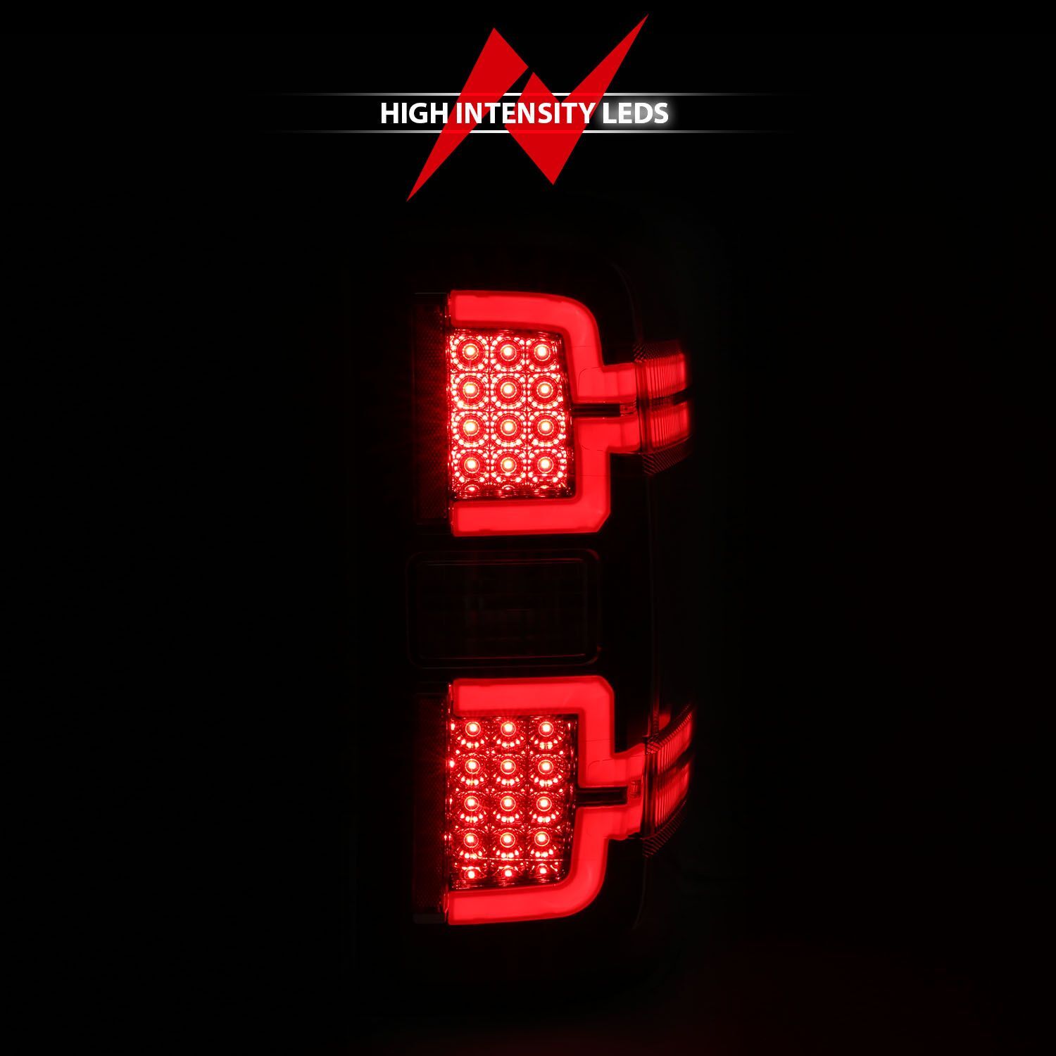 2015-2019 Chevrolet Silverado 1500/2500 HD/3500 HD Anzo LED Tail Lights Smoke W/ Sequential