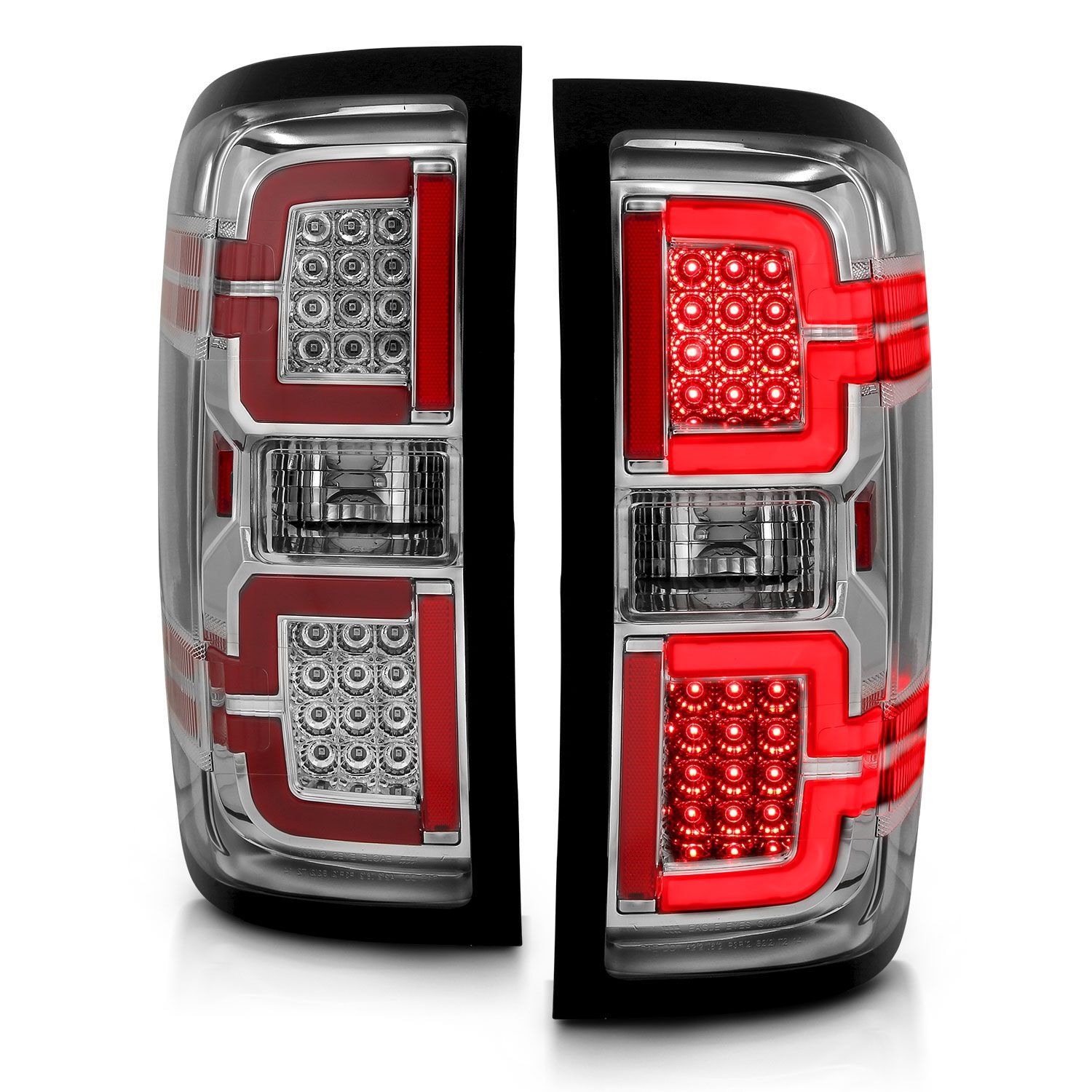 2014-2018 Chevrolet Silverado 1500/2500 HD/3500 HD Anzo LED Tail Lights Chrome W/ Sequential - 311291