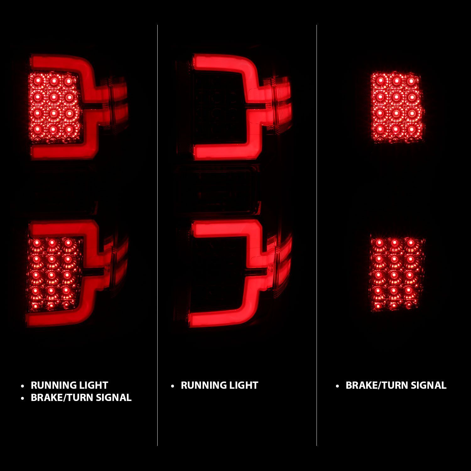 2014-2018 Chevrolet Silverado 1500/2500 HD/3500 HD Anzo LED Tail Lights Chrome W/ Sequential