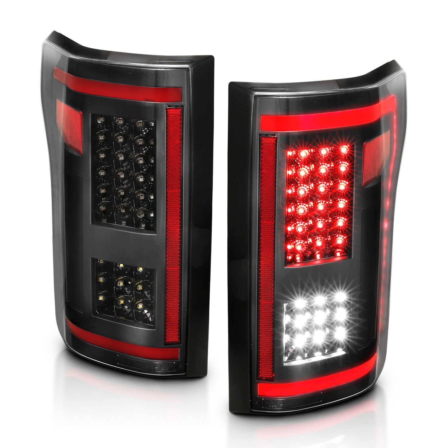 2015-2017 Ford F-150 Anzo LED Tail Lights Black W/ Sequential - 311293