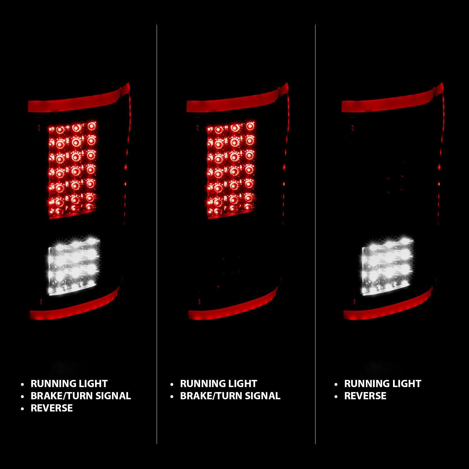 2015-2017 Ford F-150 Anzo LED Tail Lights Smoke W/ Sequential