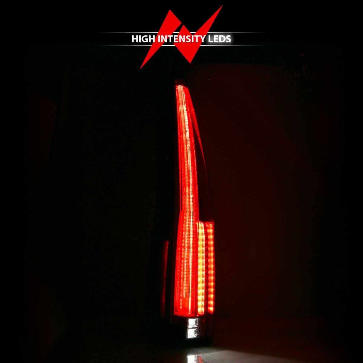 2007-2014 Cadillac Escalade Anzo LED Tail Lights Red/Clear