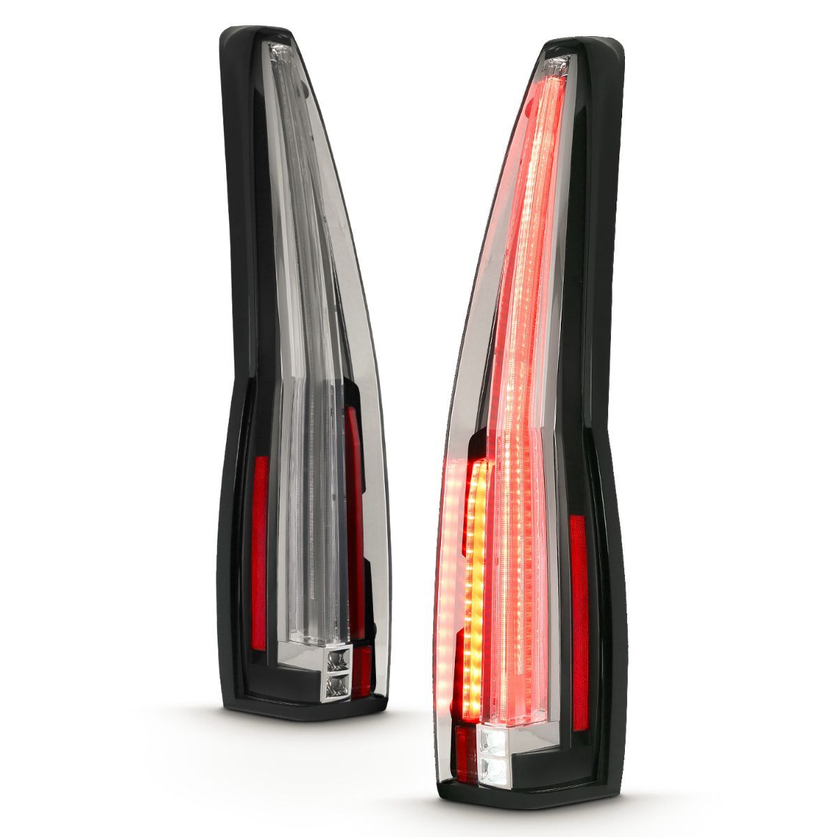 2007-2014 Cadillac Escalade Anzo LED Tail Lights Red/Clear - 311296
