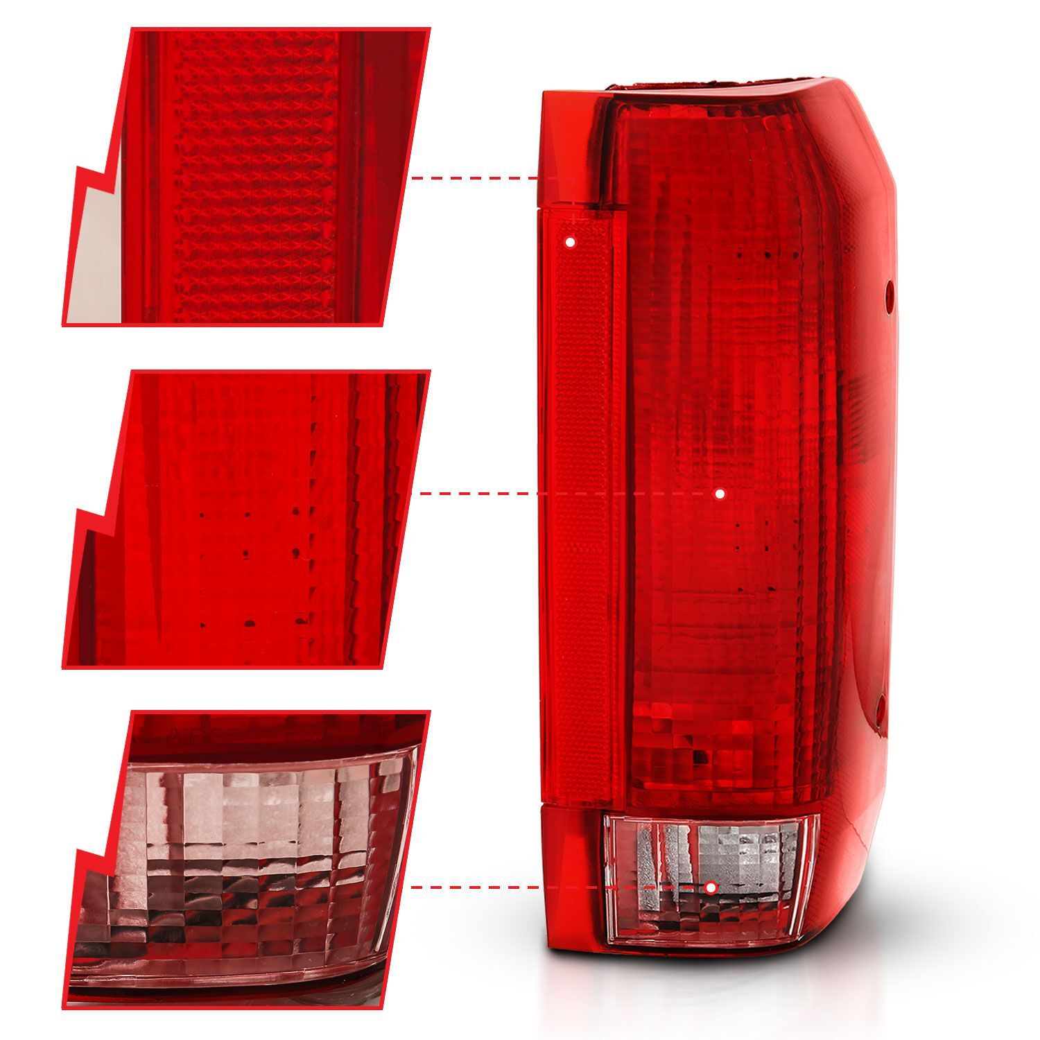 1992-1997 Ford Bronco/F-150/F-250 Super Duty Anzo Taillight Red/Clear Lens