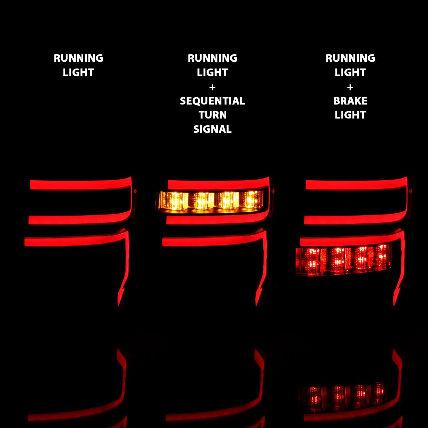 2014-2023 Toyota 4Runner Anzo T.L Black Housing Smoke Lens Red Light Bar W/Sequential