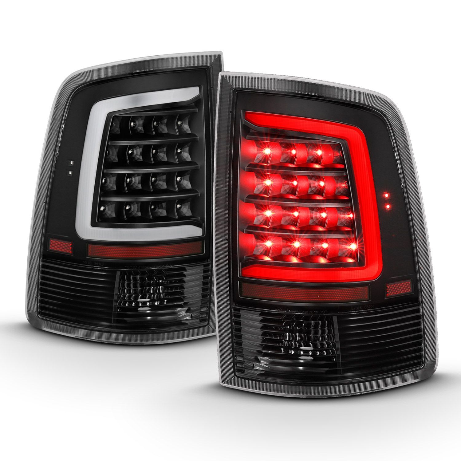 2009-2018 Dodge Ram 1500/2500/3500 Anzo LED Taillight Plank Style Black W/Clear Lens - 311318