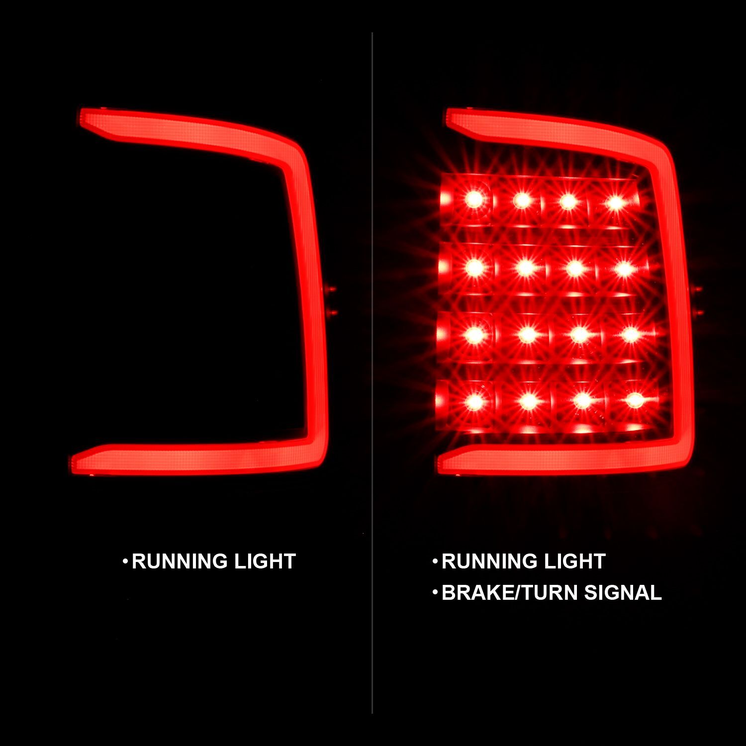 2009-2018 Dodge Ram 1500/2500/3500 Anzo LED Taillight Plank Style Black W/Clear Lens