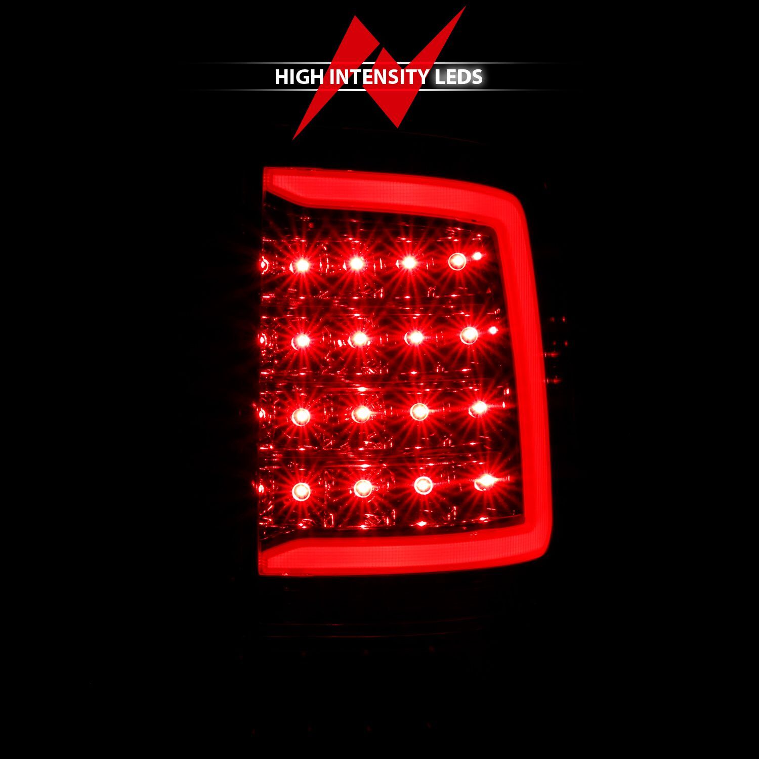 2009-2018 Dodge Ram 1500/2500/3500 Anzo LED Taillight Plank Style Chrome W/Clear Lens
