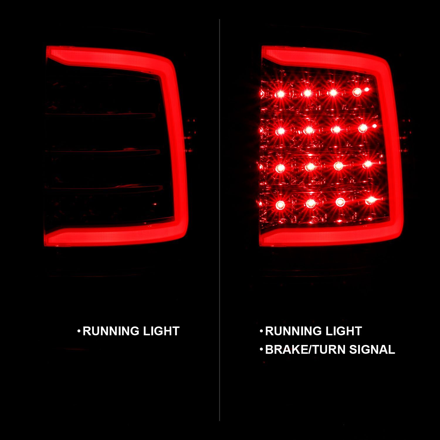 2009-2018 Dodge Ram 1500/2500/3500 Anzo LED Taillight Plank Style Chrome W/Clear Lens