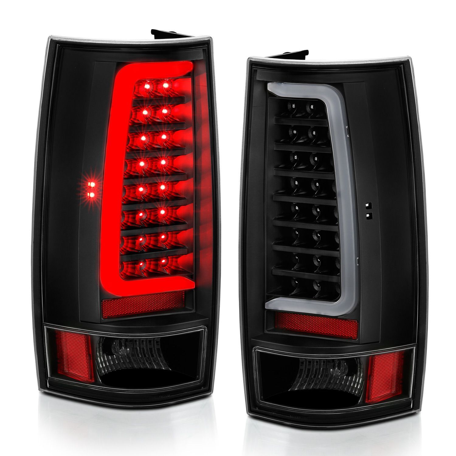 2007-2014 GMC Suburban 1500/Suburban 2500/Tahoe Anzo LED Taiillight Plank Style Black W/Clear Lens - 311321