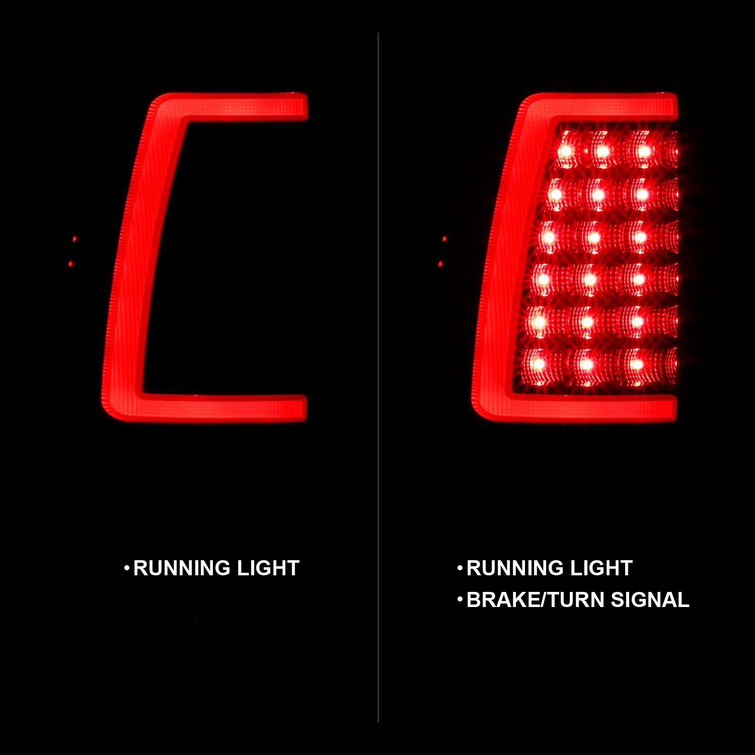 1999-2006 GMC Silverado 1500/2500/3500 Anzo LED Tail Lights Black W/Smoke Lens