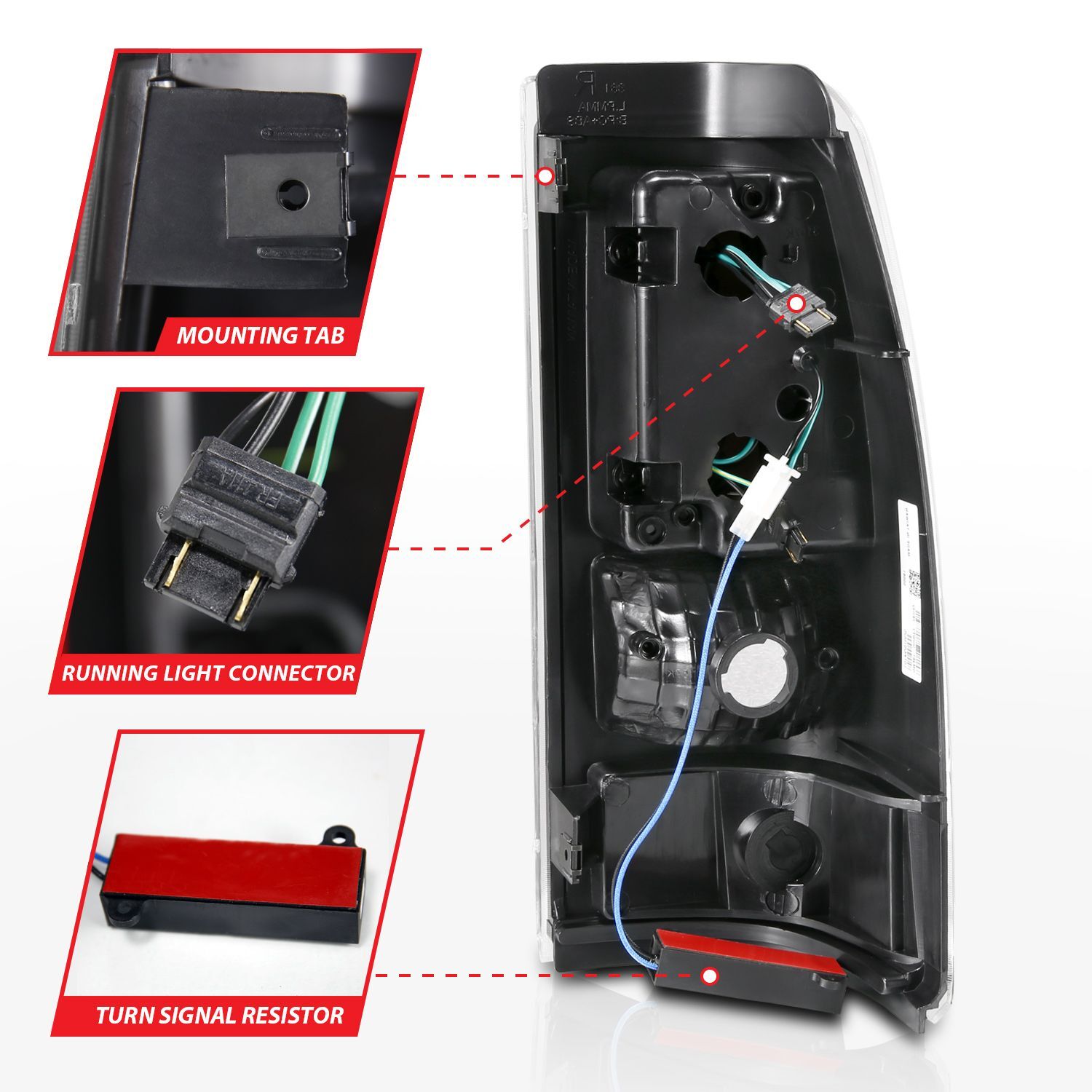 2003-2006 Chevrolet Silverado 1500/2500/3500 Anzo LED Tail Lights Black W/Smoke Lens
