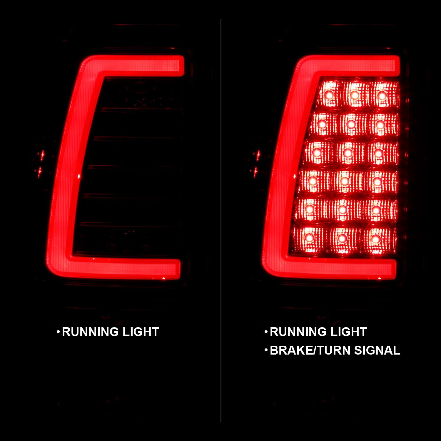 2003-2006 Chevrolet Silverado 1500/2500/3500 Anzo LED Tail Lights Chrome With Red/Clear Lens
