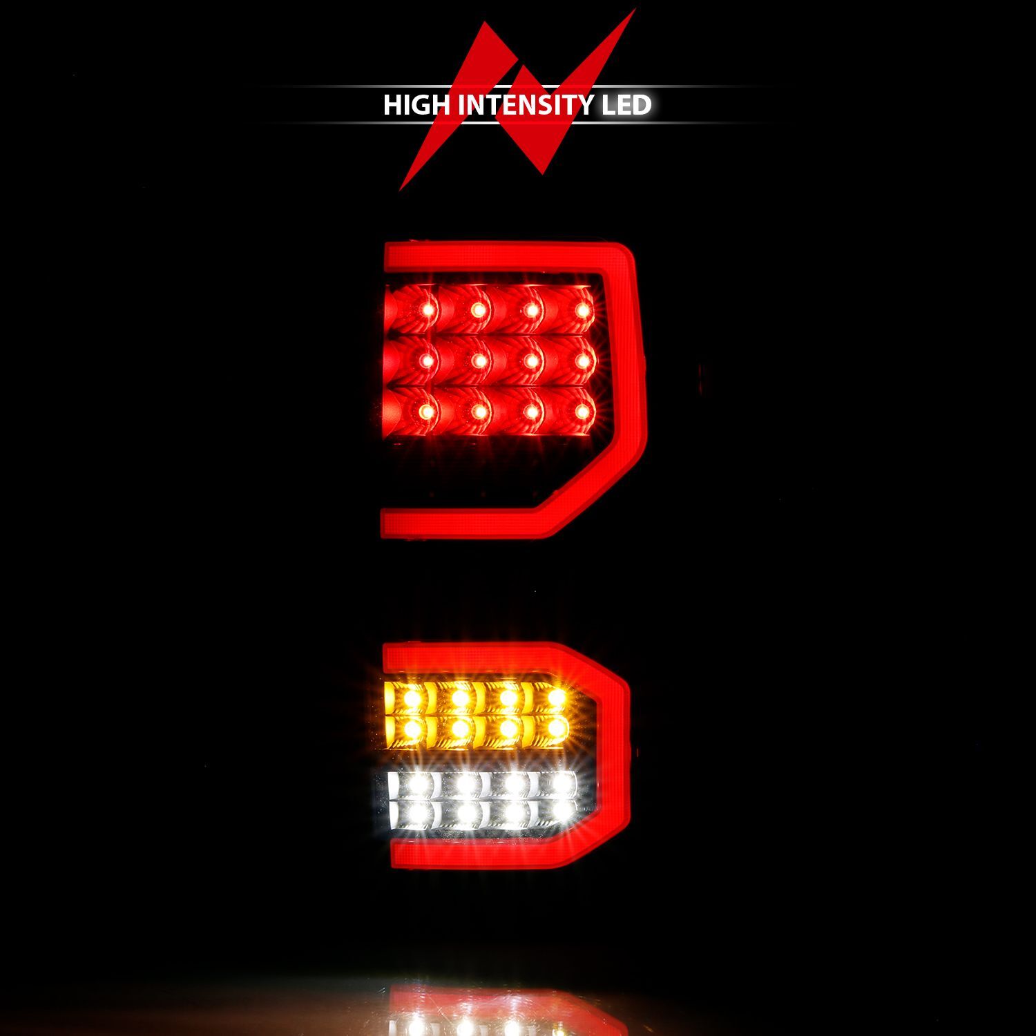 2007-2013 Toyota Tundra Anzo LED Tail Lights Black W/Smoke Lens