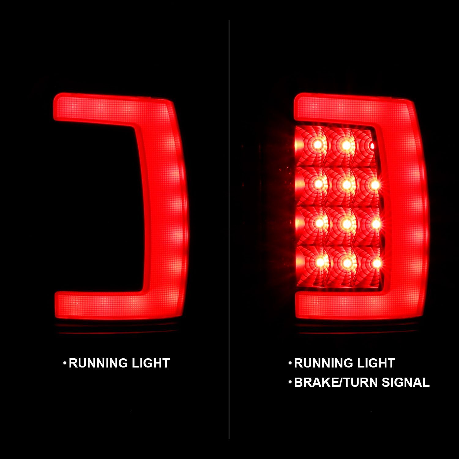 1994-2002 Dodge Ram 1500/2500/3500 Anzo LED Tail Lights Black W/Clear Lens