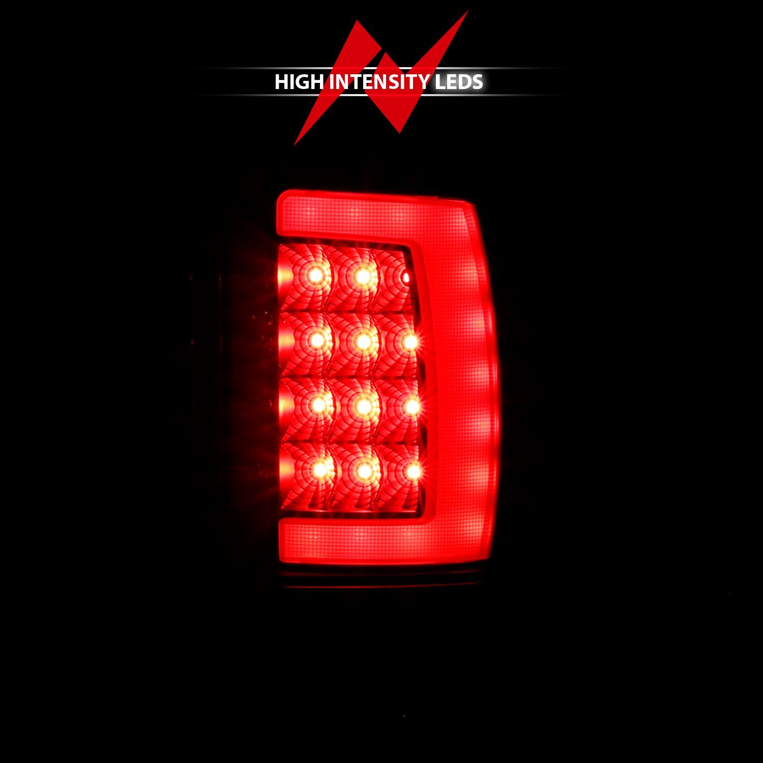 1994-2002 Dodge Ram 1500/2500/3500 Anzo LED Tail Lights Black W/Smoke Lens