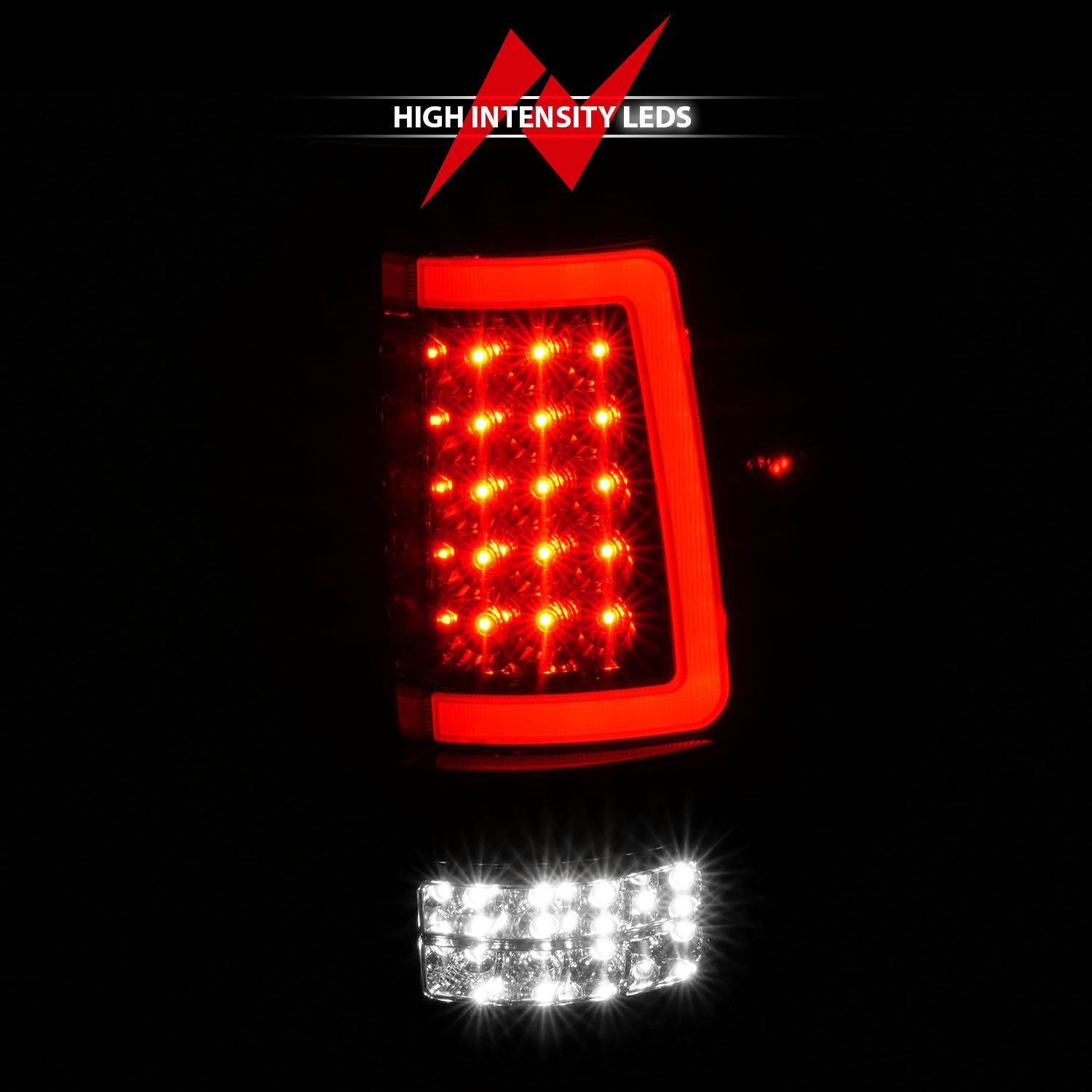 2004-2008 Ford F-150 Anzo LED Tail Lights W/ Light Bar Black Housing Clear Lens